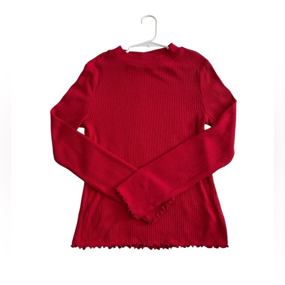 Wonder Nation Girls Ribbed Mock Neck Top - Picture 3 of 7